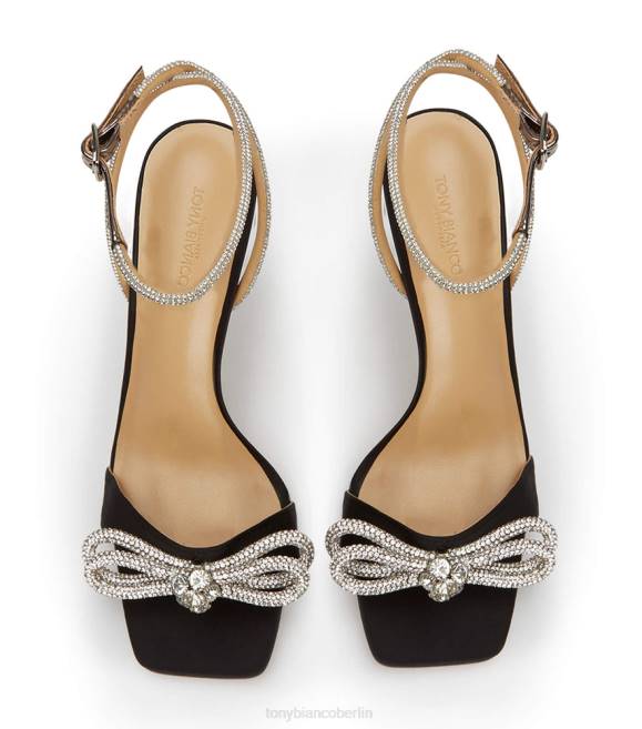 Stöckelschuhe| de Tony Bianco Frauen Franz Heels schwarzer Satin 4624164